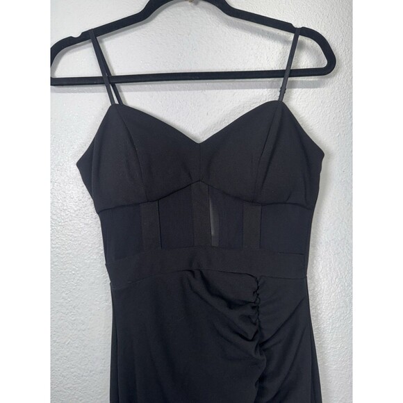 Windsor Women’s Size Small Formal Dress High Slit Black Strap Dress - Picture 2 of 16